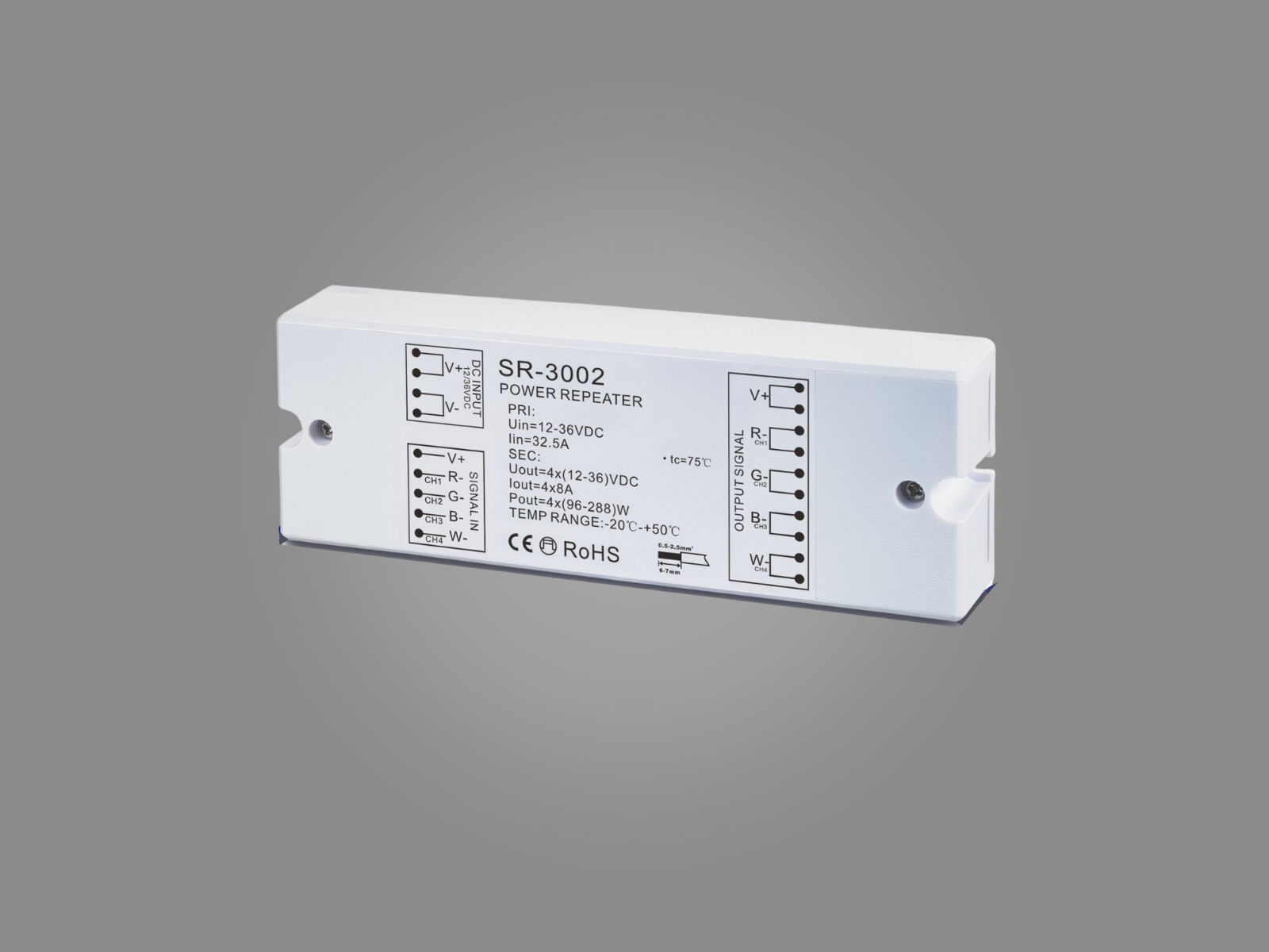 AMPLIFICADOR 8A 4C RGBW